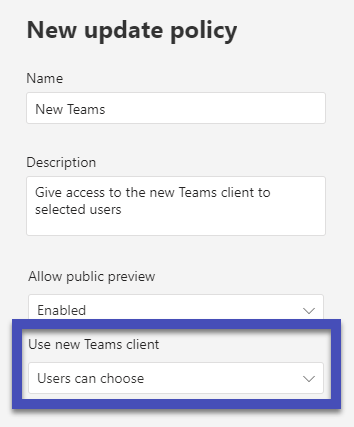 Enable new Microsoft Teams